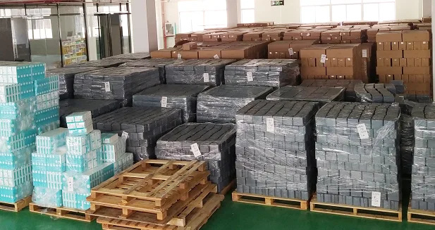 Packed tissue goods in an affiliated factory warehouse